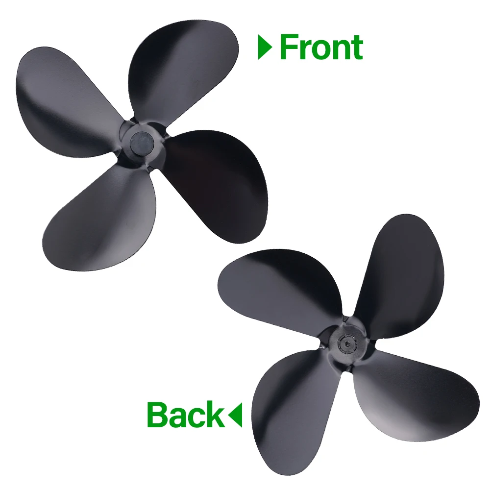 4-blade fireplace-specific fan blade aluminum alloy silent replacement parts  efficient Conventional fireplace fan accessories