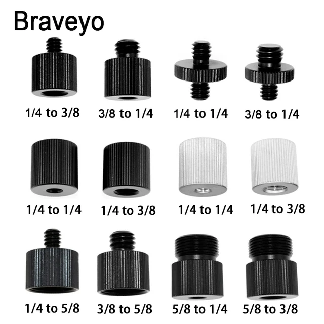 Śruba do konwersji aparatu fotograficznego 1/4 do 3/8 5/8-27 cali Głowica kulowa statywu Magiczne ramię Uchwyt mikrofonu Adapter do montażu na lustrzankach cyfrowych
