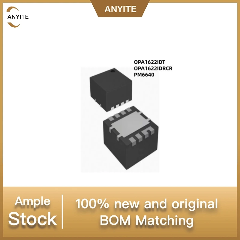 5Pcs/Lot OPA1622IDRCR OPA1622IDRCT OPA1622I OPA1622 O1622 01622  QFN-10 VSON  PM6640 ST6640 6640