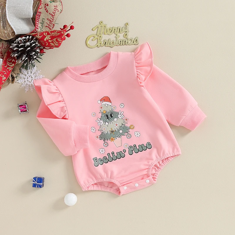 

Baby Girl Boy Christmas Outfit Santa Bubble Sweatshirt Romper Newborn First Christmas Clothes Costumes