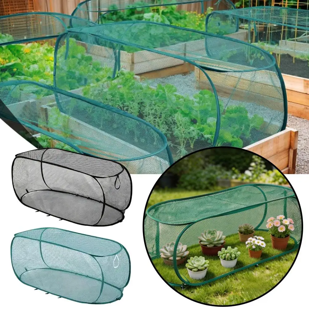 Mesh Steel Wire Summer Plant Flower Gardening Protective Cover Plant Insect-proof Sunshade Foldable Incubator Protective Cover