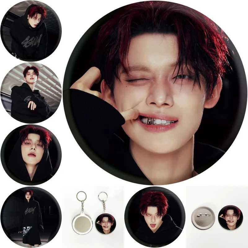 Kpop Badges SOOBIN YEONJUN BEOMGYU TAEHYUN HUENINGKAI Brooch Pin Mirror Keychain Keyring Bag Accessories