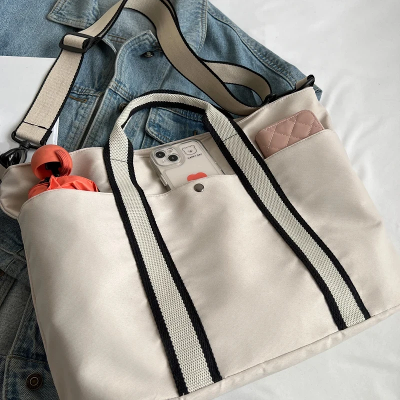 JIOMAY Handbags For Women Designer Luxury Beach Bag High Quality 2024 Lightweight Large Capacity Canvas Shoulder Bag Travel Bag