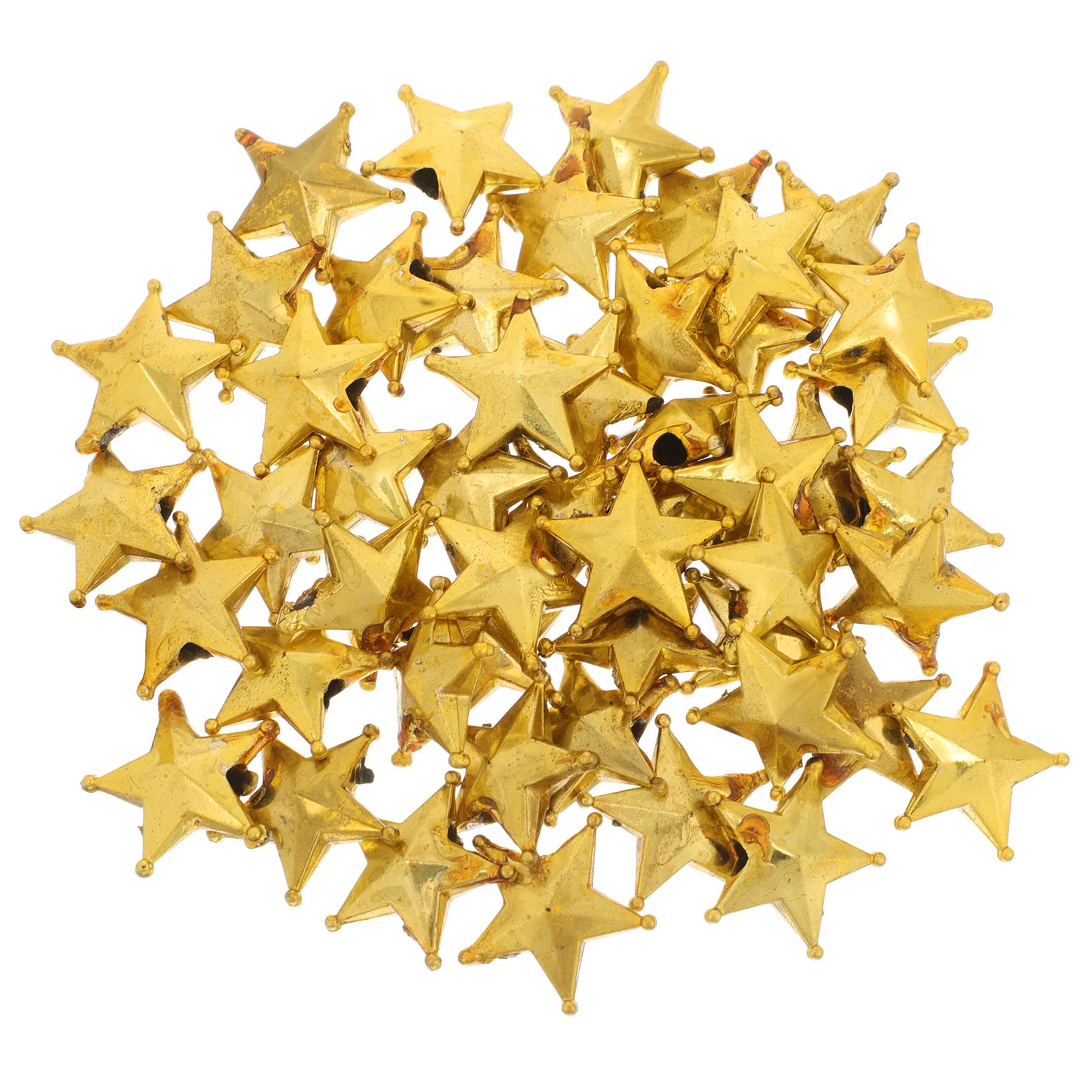 

50 Pcs Miniature Christmas Tree Stars Top Ornament Decor Fairy Cake Decorations