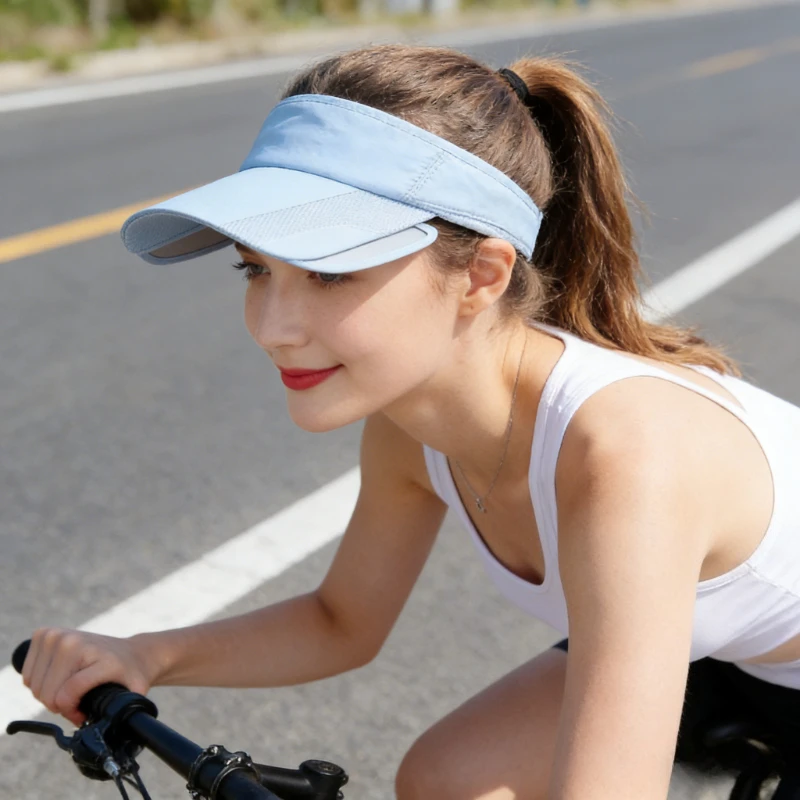 Sun summer outdoor sports hat, casual retractable top hat, women's hat brim, cycling sun hat, sun protection pull-out