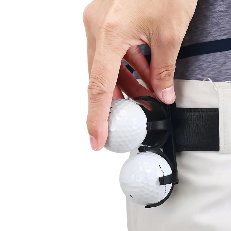 Rotatable Folding Golf Ball Clip Double Ball Picker with Non-Slip Grip, Portable Training Tool for Course Storage