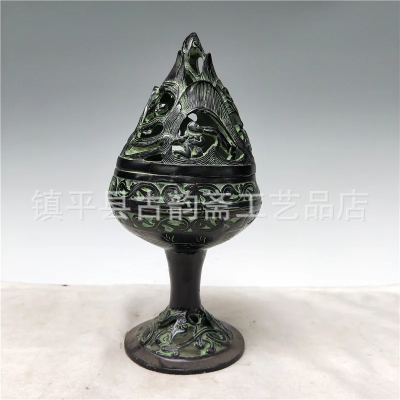

Bronze incense burner ornament for shop, office desk, living room, home metal craft decoration