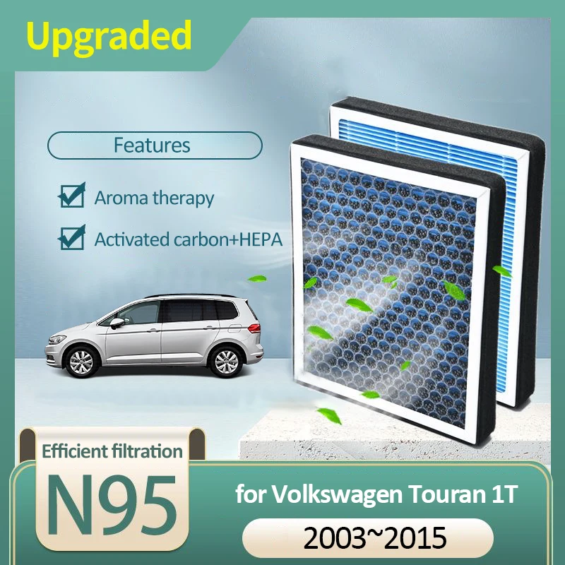 Activated Carbon Air Filter for Volkswagen VW Touran 1T MK1 2003~2015 2006 2008 2011 2013 1K1819653A Accessories Vehicles Parts