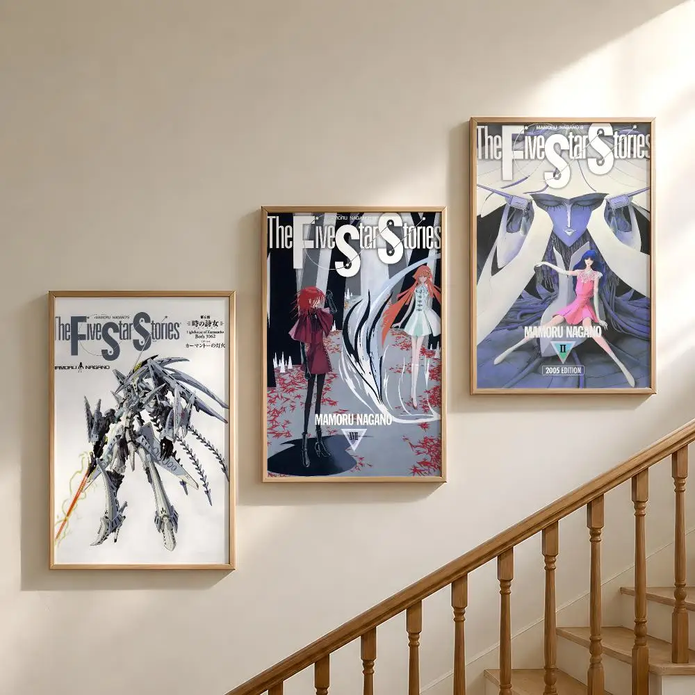 Manga The Five Star Stories Mortar Headd Poster Waterproof HD Modern Peel And Stick Wall Decor Bedroom Living Room Dorm Office
