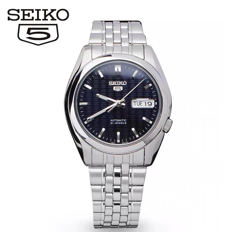 SEIKO 5 Men's Watch Back Skeleton Luminous Waterproof Business Casual Automatic Mechanical Men's Watch SNK361K1