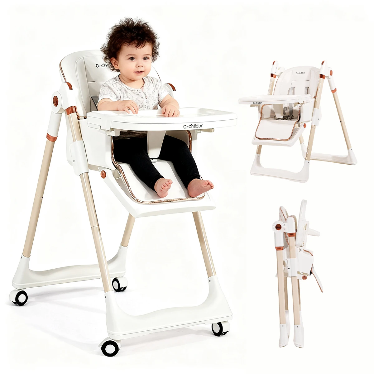 

Multi-functional baby feeding chair foldable portable children's high chair camping chair Suitable for babies over 6 months old