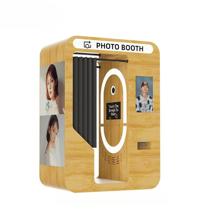 Retro Wooden Detachable Closed Instant Print Wedding Photo Studio