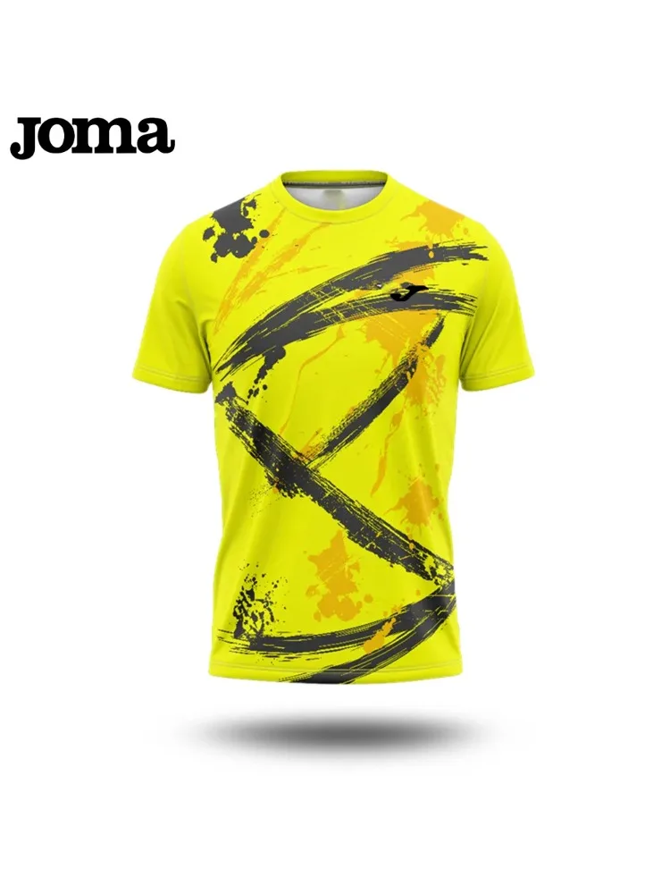 JOMA الصيف الرجال ثلاثية الأبعاد نمط مطبوع عادية قصيرة الأكمام اللياقة البدنية في الهواء الطلق عالية الجودة التجفيف السريع تنفس تي شيرت رياضي #5