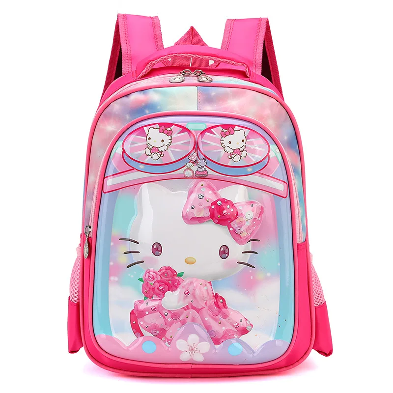 

Grade 1-3 Schoolbag Sanrio hello kitty Large Capacity Hard Shell Girl's Casual Backpack Oxford Fabric kuromi Cartoon Backpack