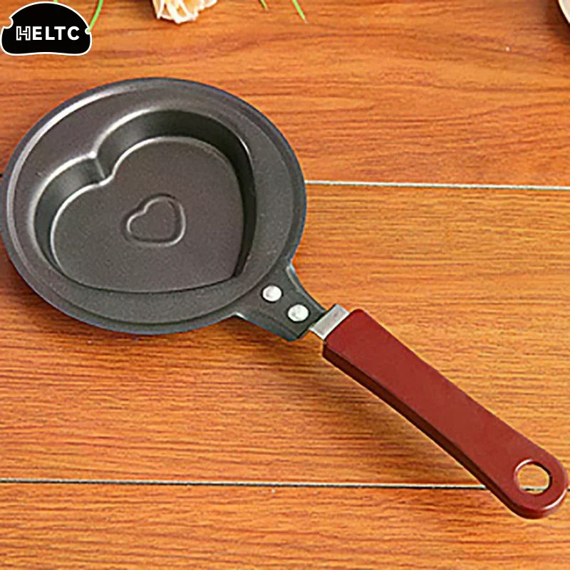 Mini Egg Fry Kitchen Supplies Breakfast Love Pan Pancake Pan Heart Omelette Pan Jarhead Without Pot Cover Cast Iron Black Items