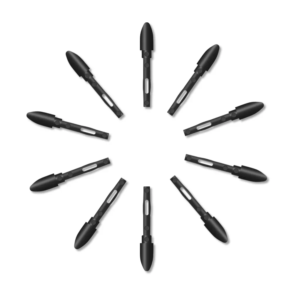 10pcs Replacement Graphics Tablet Pen Nibs with Wear-resistant Technology for Huion PN01/PN04/PN05 Pen