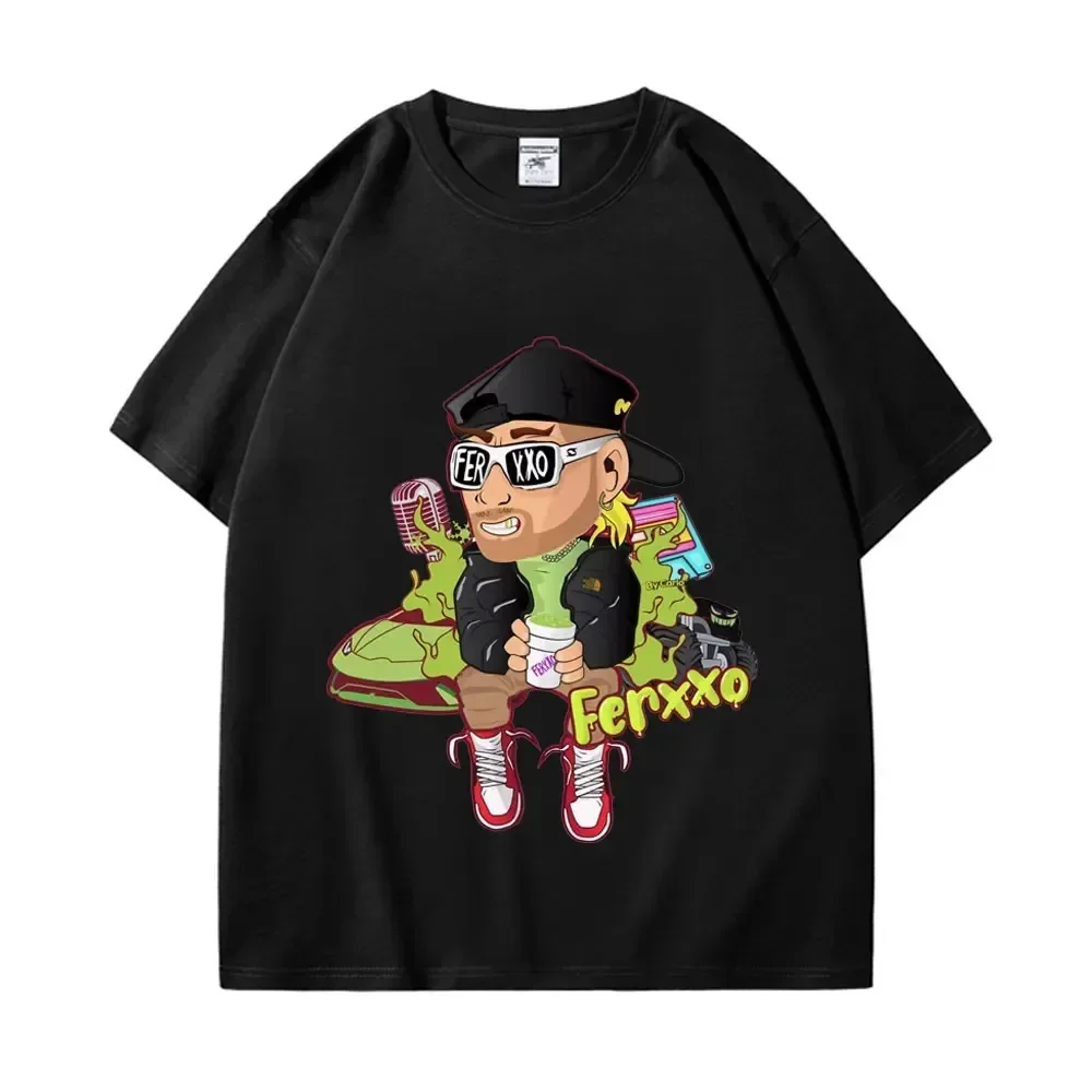 

Rapper Feid Cartoon Graphic T Shirts Men's Women's Fashion Hip Hop Short Sleeve T-shirt Summer High Quality Pure Cotton T-shirts