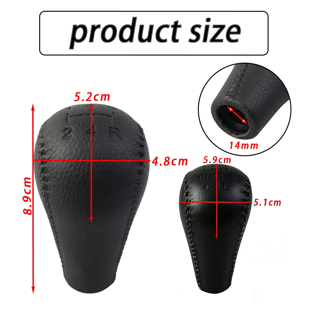 Black Artificial Leather Gear Shift Knob Compatible with For Nissan For Patrol For GU for y61 Y62 Transfer Case 32865 40U00