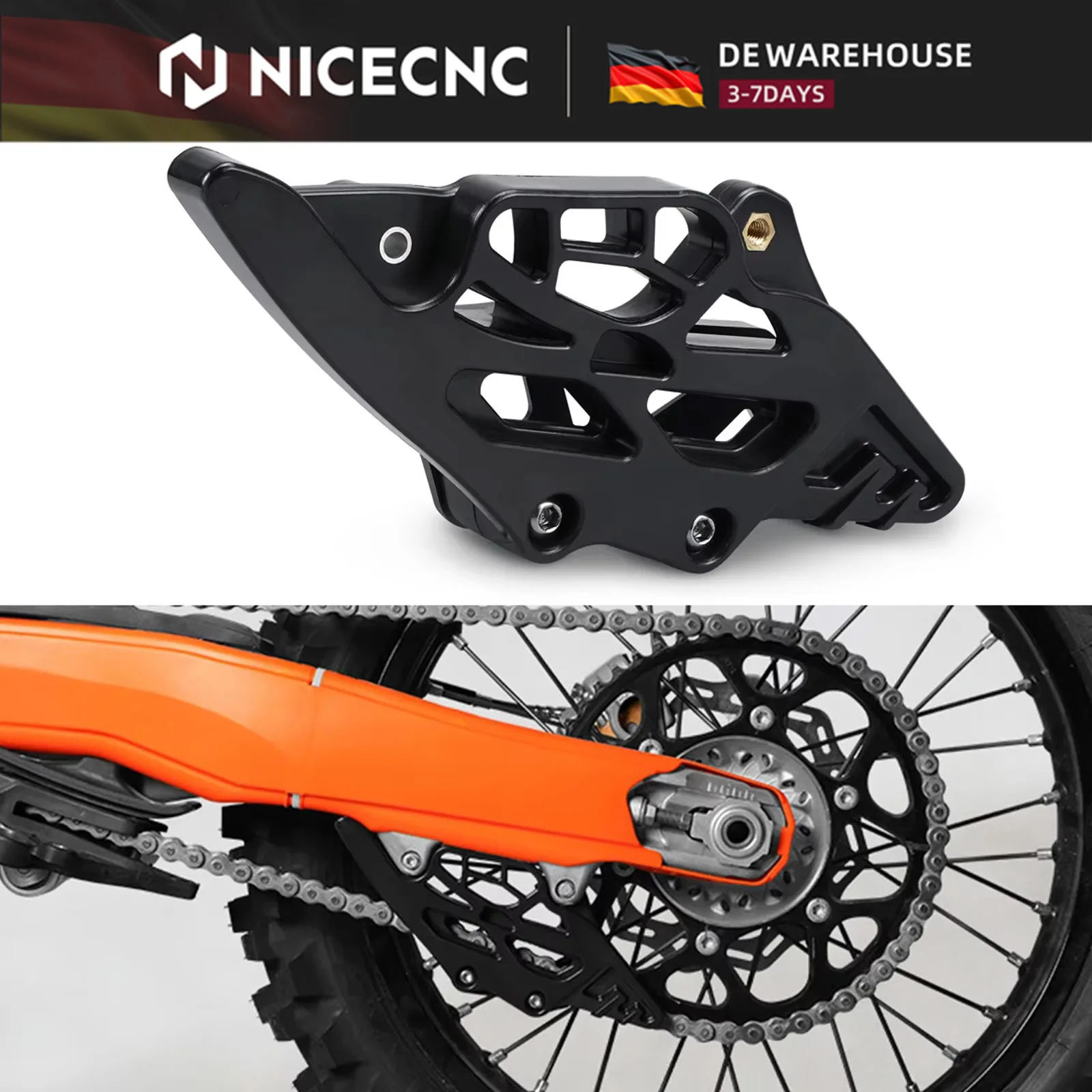 Für KTM 2024 EXC 300 EXCF 350 EXC-F 500 EXC 150 Motorrad Hintere Kettenführung Schutz SX 125 SXF 250 SXF 450 XC XC-F 2023-2024