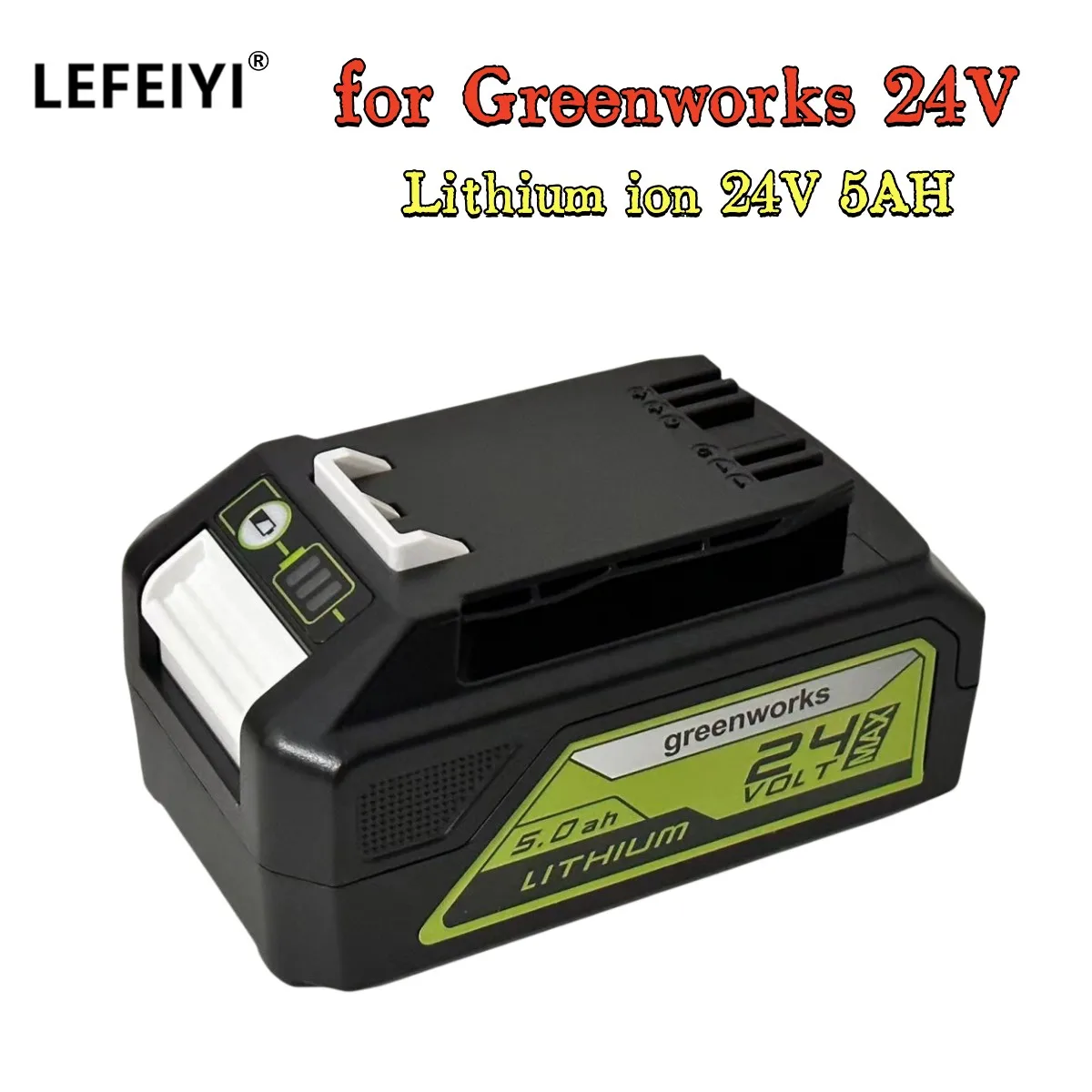 

Used for GreenworksG24B4II, 24V, 5 А H lithium-ion battery