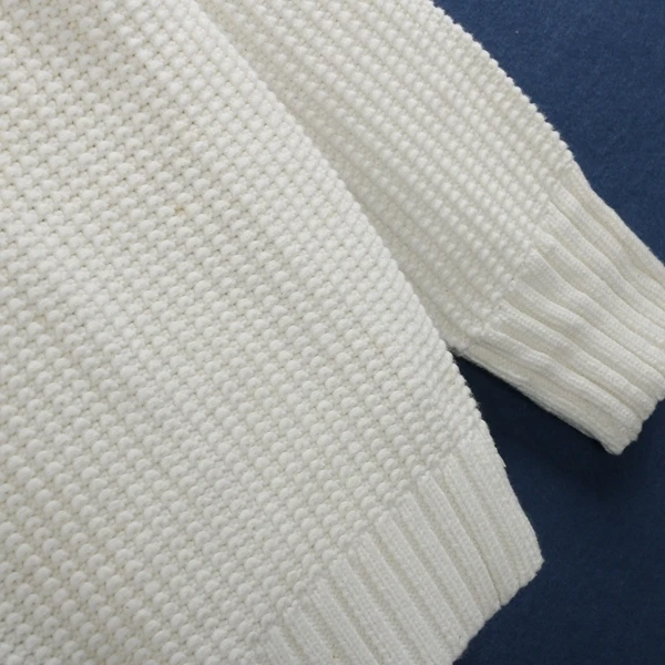 Winter Cotton Blend Knitted Sweater with Belt Hooded Overhead Thi Pure Color Slimming Inner Wear Women's Faion