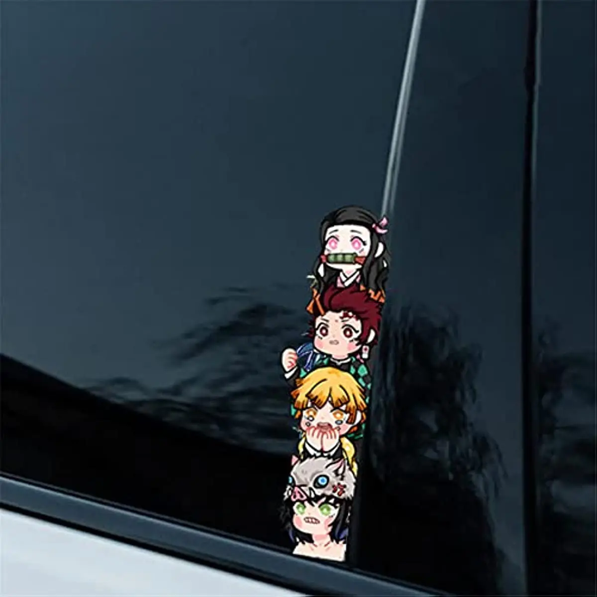 Demon Slayer Both Sides Peeker Car Stickers Anime Sticker Waterproof Sunscreen  Laptop Decals  Bumper Stickers