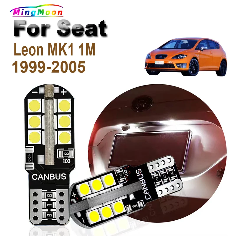 

2Pcs T10 Car LED License Plate Bulbs Parking Lamp For Seat Leon MK1 1M 1999 2000 2001 2002 2003 2004 2005 Car Interior Lights