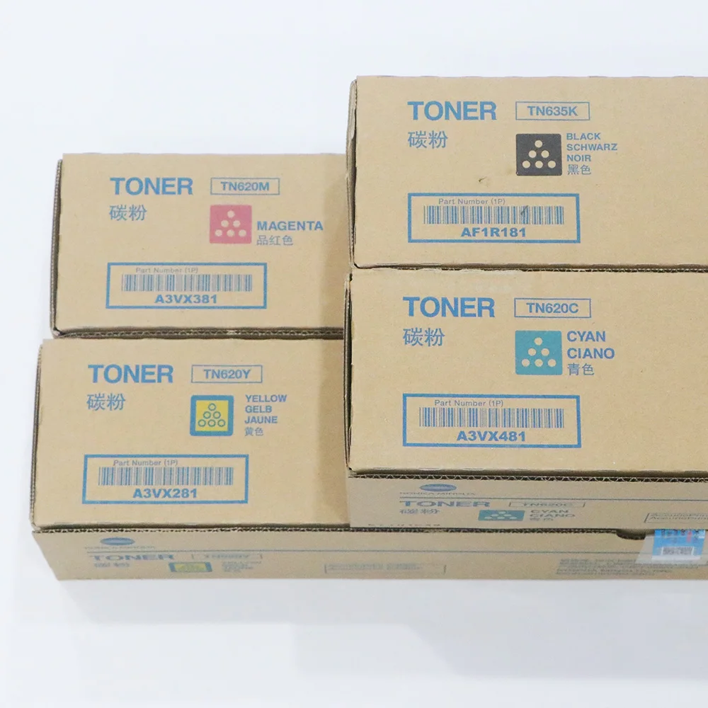 1set 4X TN620 TN635 Original CMYK Toner Cartridge for Konica Minolta AccurioPrint C4065 C4065P C2060L C3070L C1060L