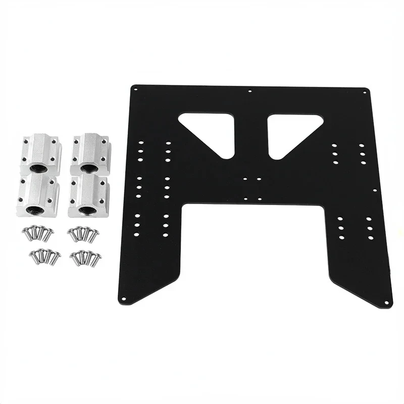 Anet A8 A6 3D Printer Y-Carriage Upgrade Plate Y Carriage Anodized Aluminum Alloy Plate 3mm with SC8UU Sliders and Screws