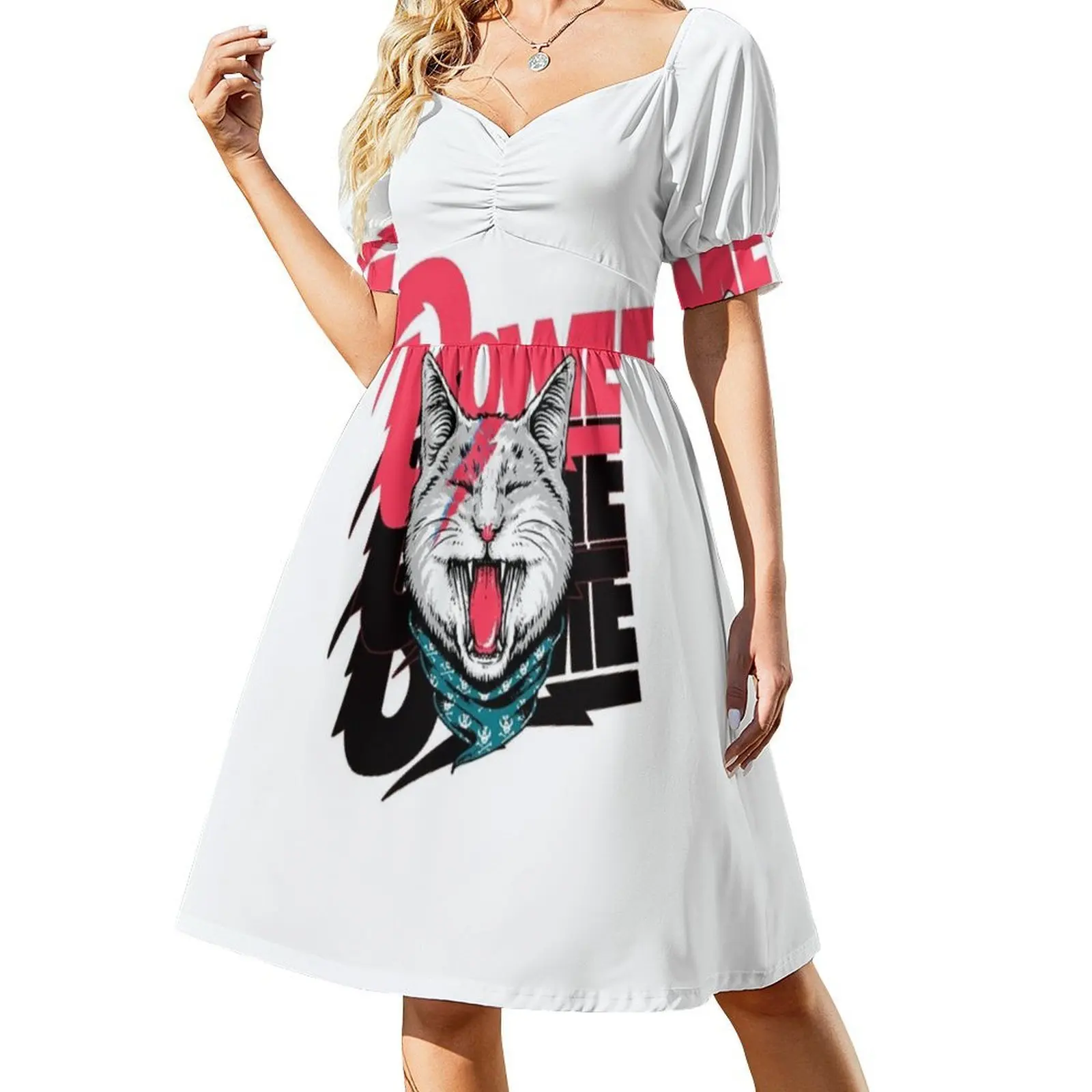 فستان كاجوال على الطراز الكوري على شكل قطة للنساء فساتين مكتب يومية بسيطة للسيدات زيجي يتيح موسيقى الرقص فساتين حفلات توم الرئيسية #2