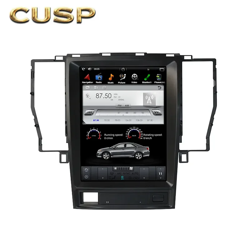 

For TOYOTA CROWN 2008-2012 Car Head Unit Android 10.4 Inch Vertical Screen Car Radio Multimedia Wireless CarPlay GPS Navigation