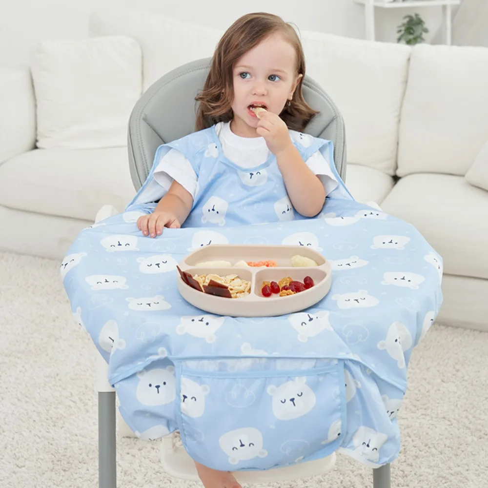 Cartoon Baby Bibs Anti-Dirty Animal Pattern Baby Eating Fedding Bib Table Cover Feeding Burp Cloth Baby Apron