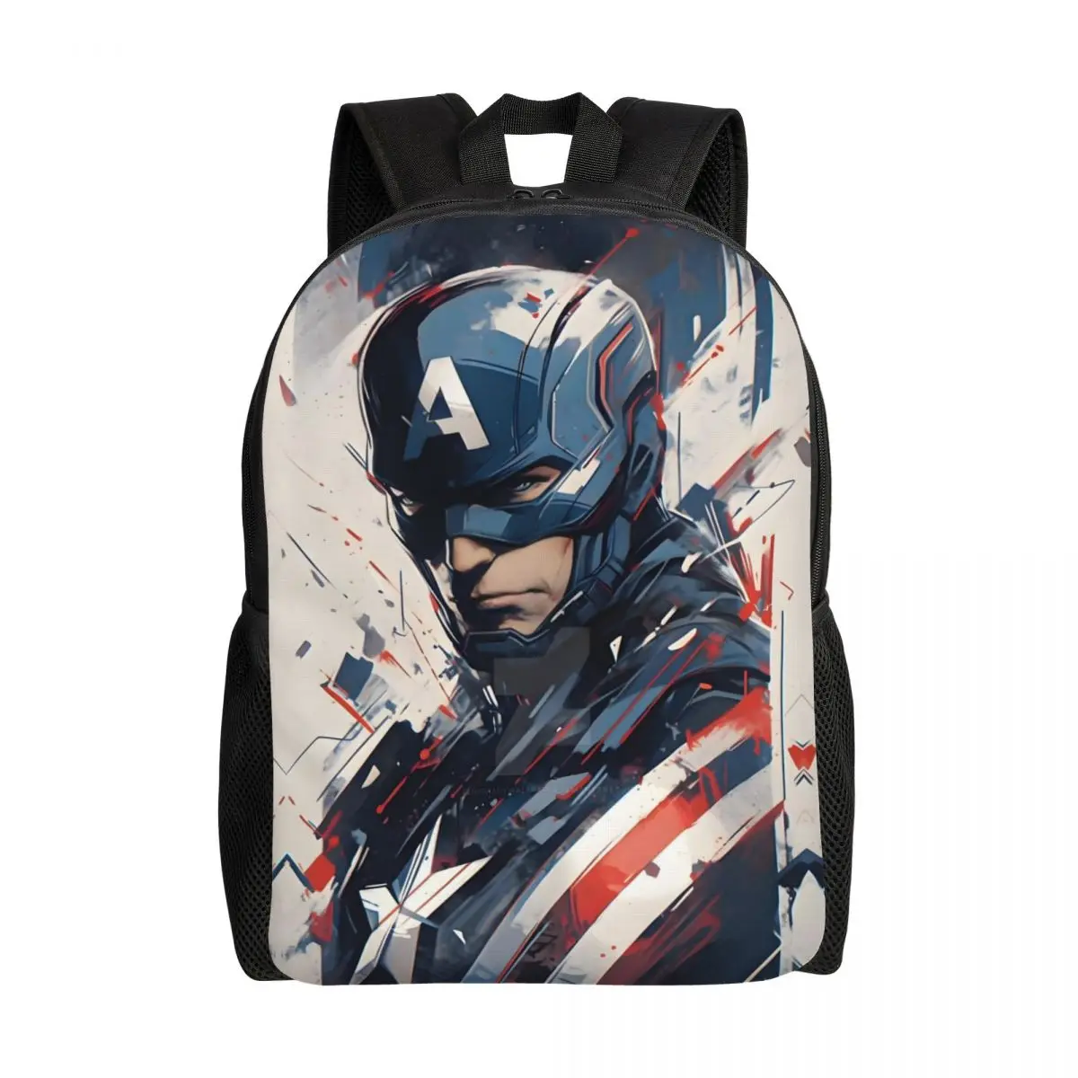 

Personalized Captain America Cool Superhero Backpack Women Men Fashion Bookbag for College School Anime Cartoon Bags