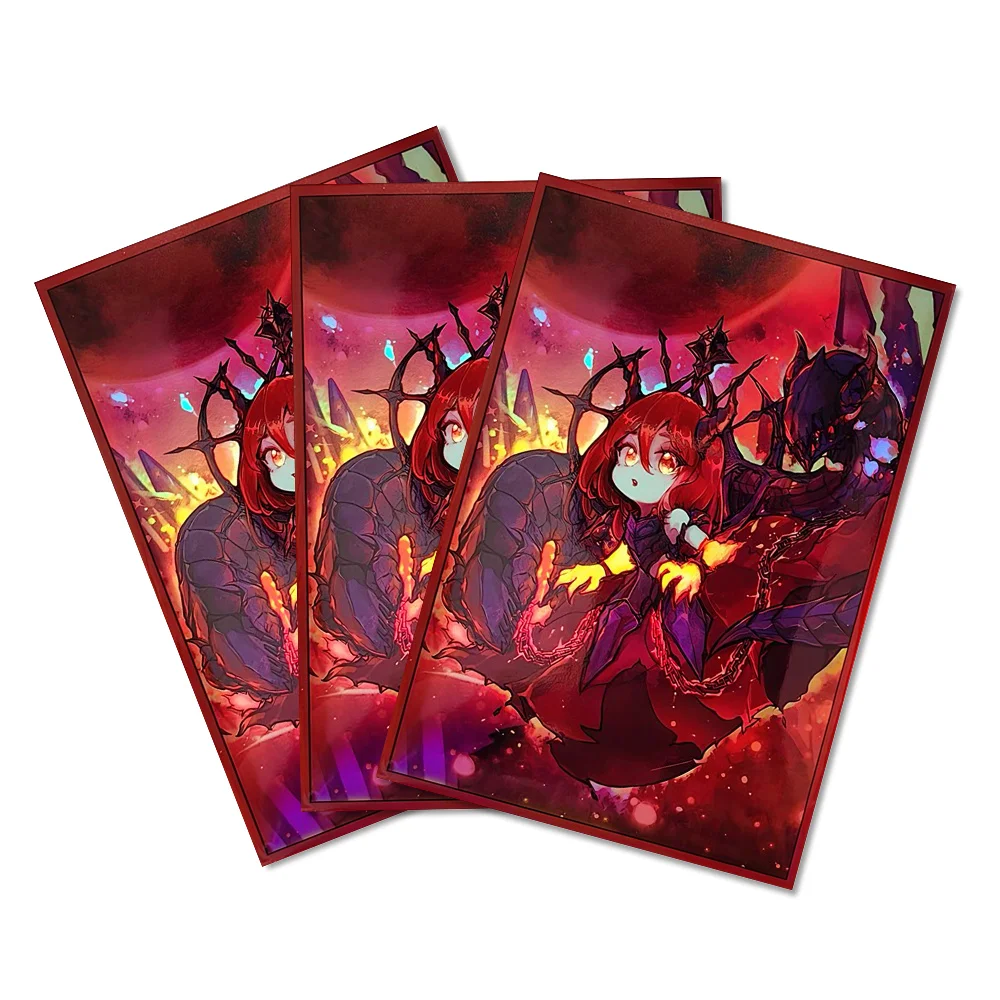 63×90mm 100PCS Laser Holographic High Quality Cartoon Card Sleeves for YGO/TCG Top Loading Cartoon Deck Shield Card Cover