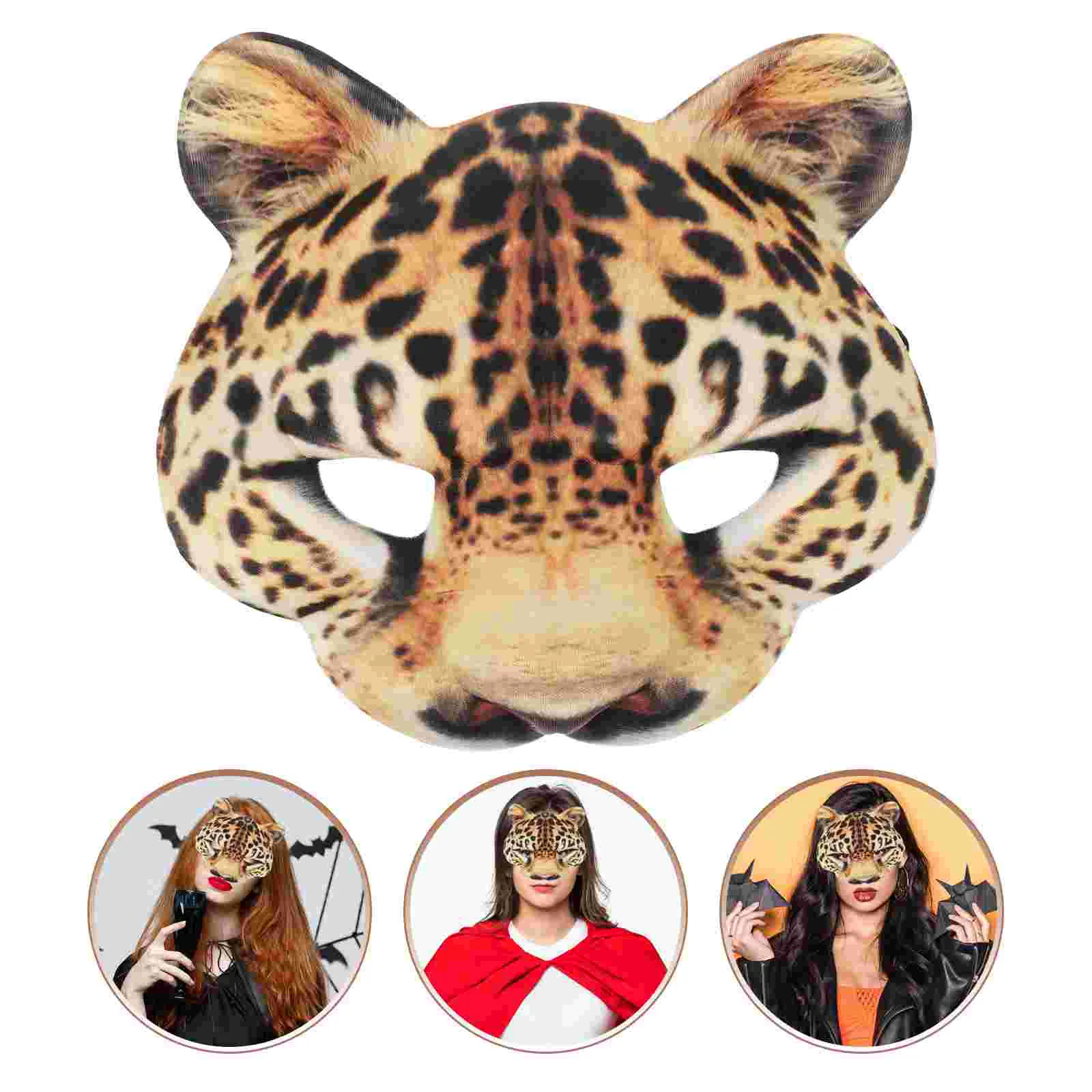 Mask Masquerade Party Makeup Costume Accessory Prom Decorations for Holiday Leopard Halloween Woman