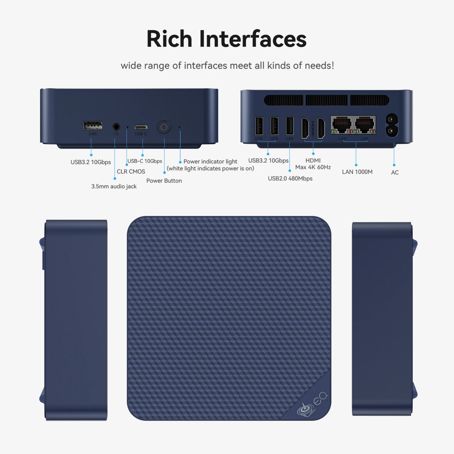 Beelink EQ14 Twin Lake N150 كمبيوتر صغير Windows11 DDR4 3200MHz 16GB 500GB كمبيوتر ألعاب مكتبي VS S12 Pro EQ13 N100 N200