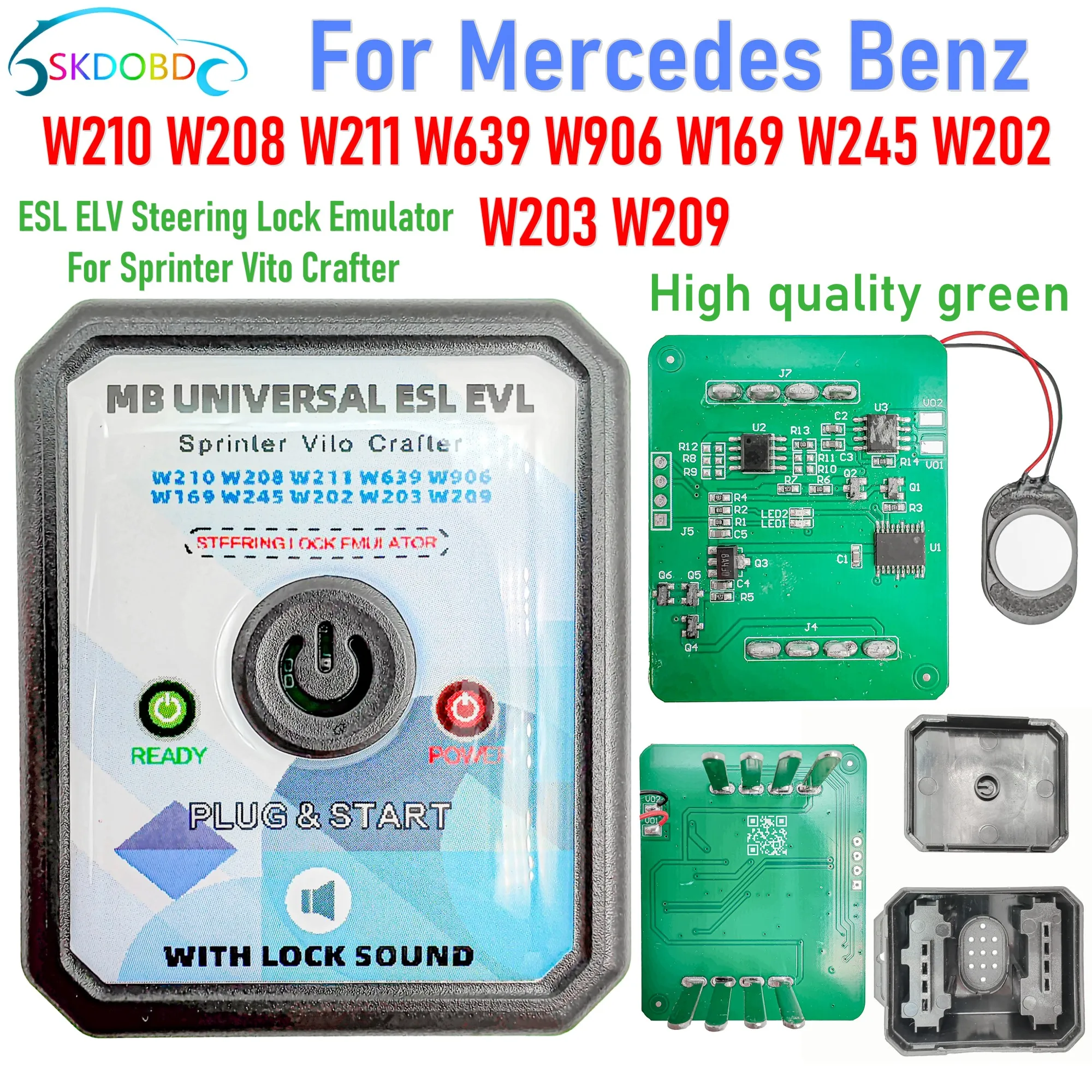 Newest ESL ELV Steering Lock Emulator for Benz Sprinter Vito W169 W202 W208 W210 W209 W211 W639 W906 W245 W203 W219 W463