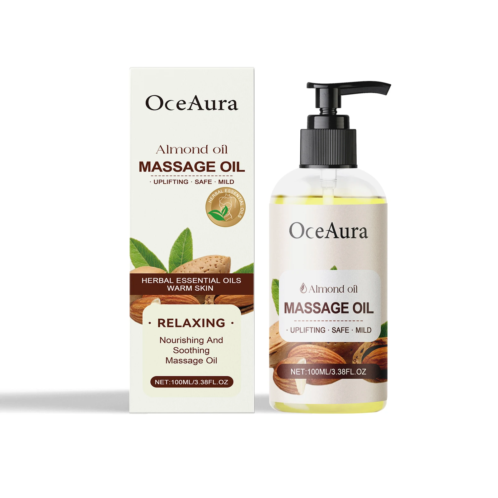

OceAura миндальное эфирное масло для тела, увлажняющее и увлажняющее, массажное эфирное масло для тела, 2 шт.