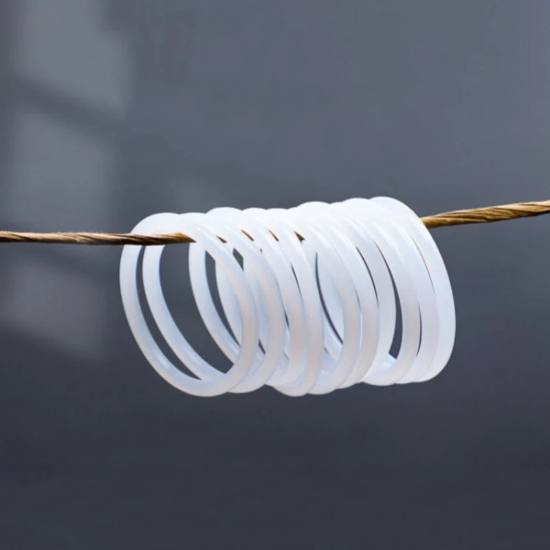 50-100pcs White VMQ O Ring Seal Gasket CS 1/1.5/2/2.4/3/3.5mm OD 3/4/5/6/7/8/10~30mm Food Grade Silicone Waterproof Washer Ring