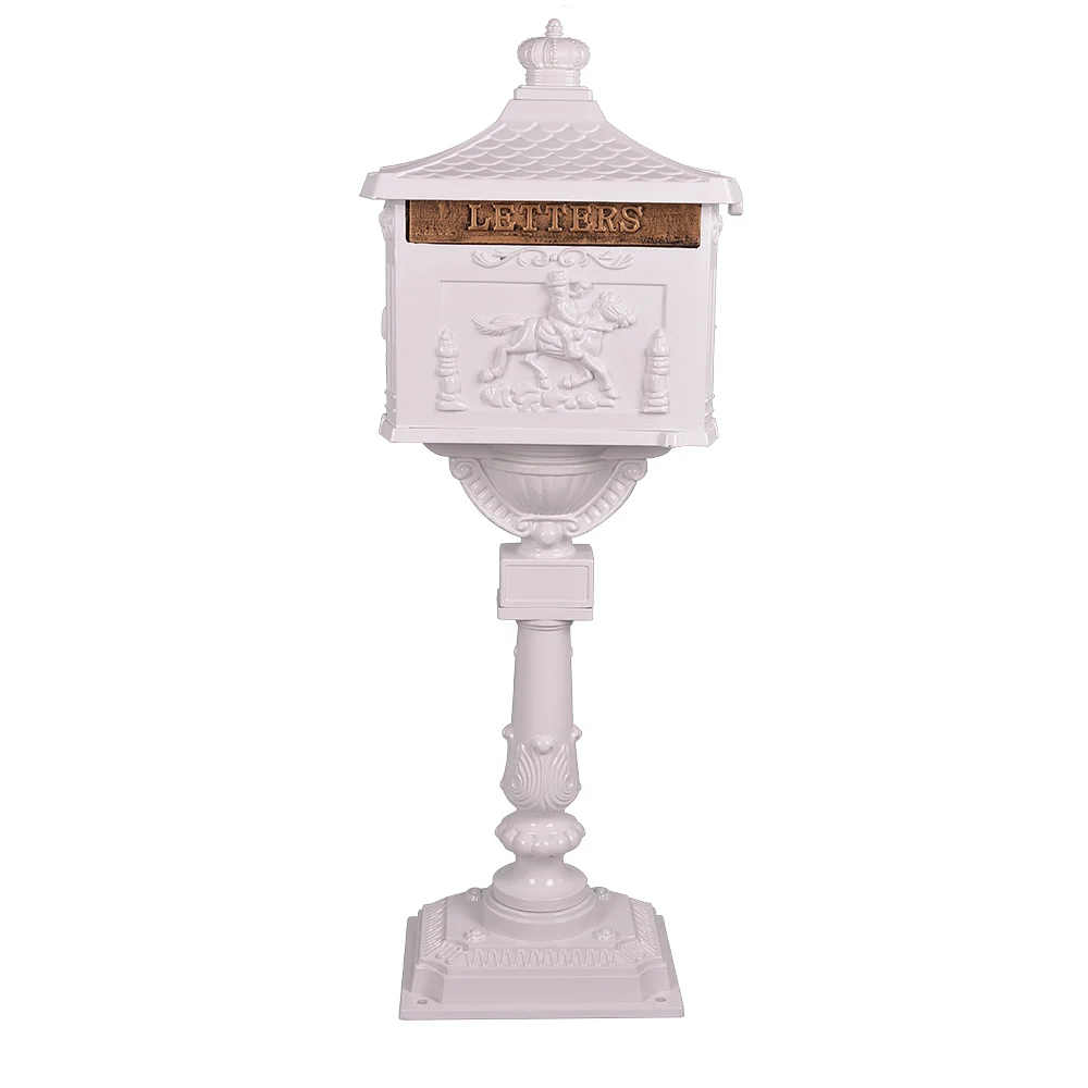 Cast aluminum parcel mailbox, PO box, waterproof, rust-proof and anti-theft, powder coating, for large-capacity apartments