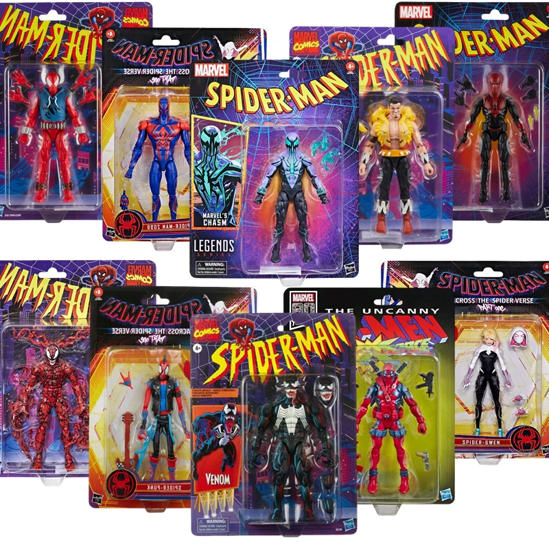 Hasbro Spider Man Venom Chasm SPIDER PUNK Carnage 2099 Deadpool Gwen Kraven Action Figure 1/12 Toys Model Doll kids for Toy Gift