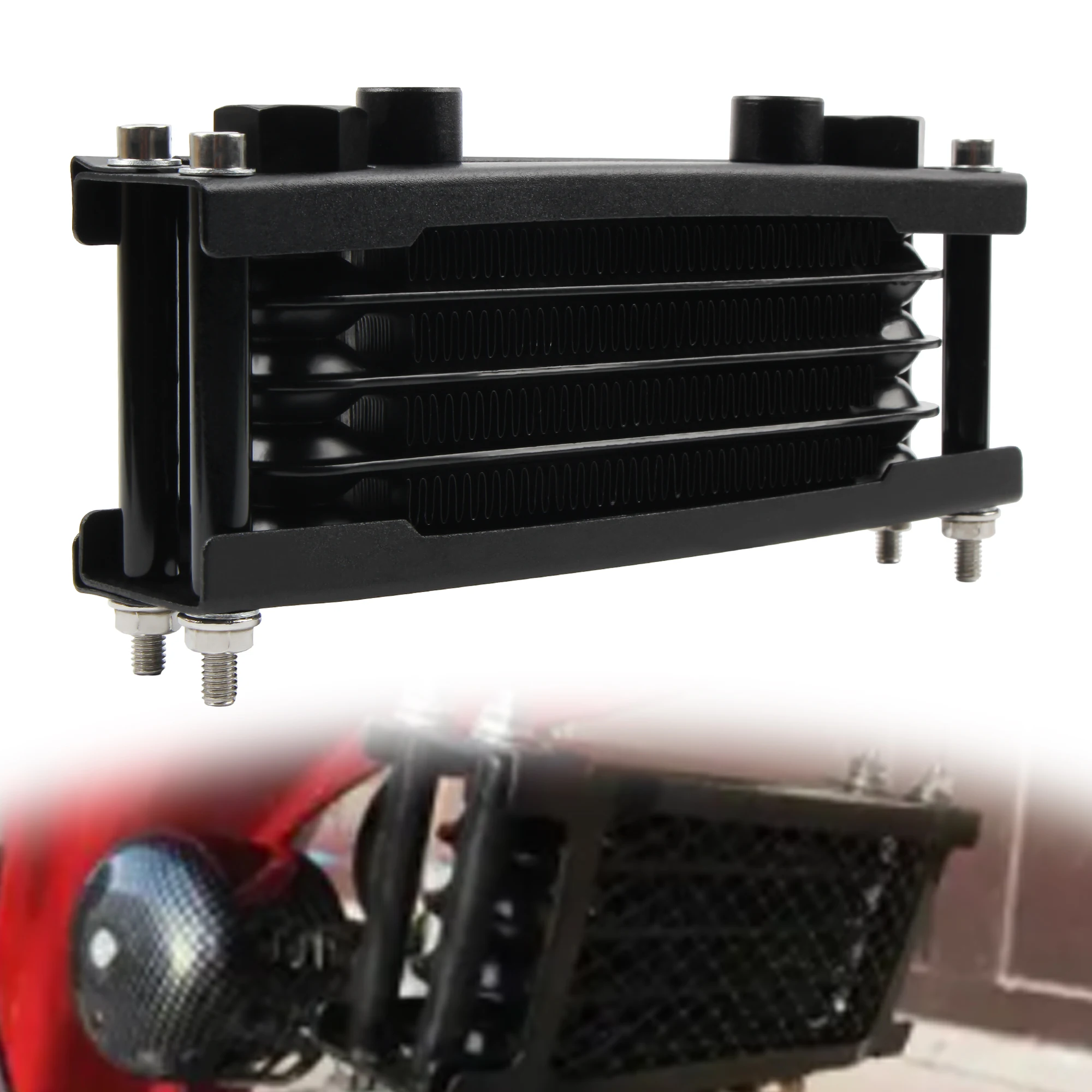 Motocross Universal 50cc 140cc Modified Oil Cooler Oil Radiator Kit For Honda Monkey 125 Moto Oil Cooler view 5