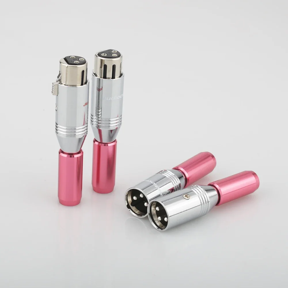 Audicorast XLR Hi-end Hi-Fi аудиоразъем 3-контактный разъем Черный металлический корпус Латунь Медь Серебристый разъем XLR
