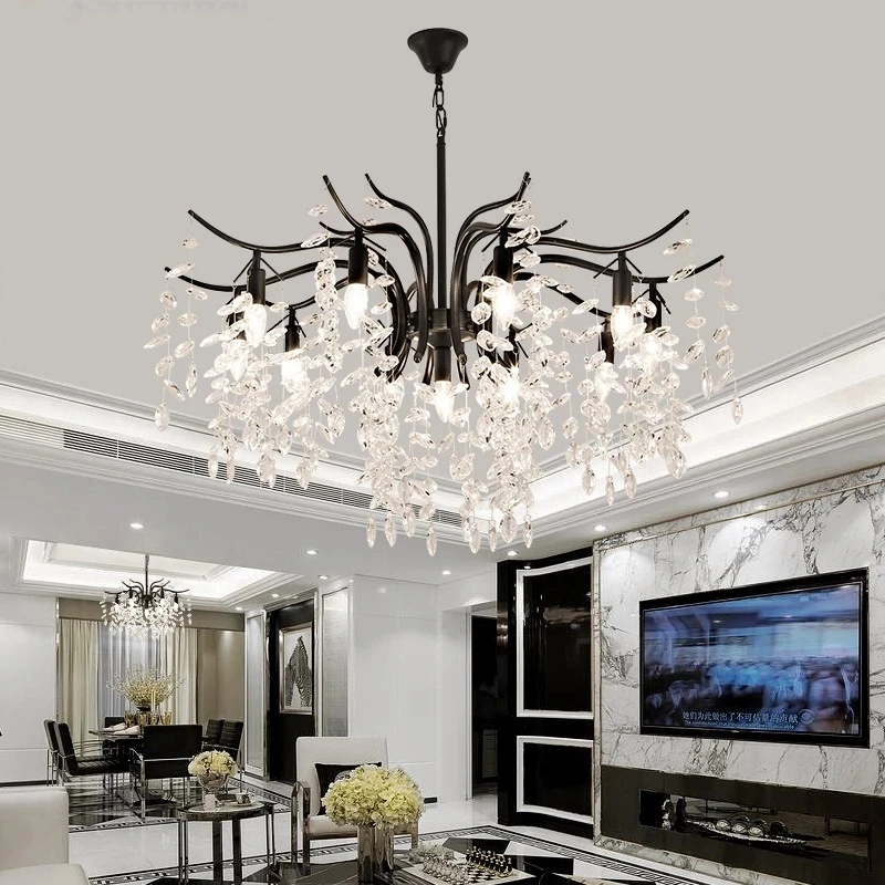 2024 New American Simple Chandelier Lighting For Living Room Hotel Crystal Lamp Postmodern Ceiling Lamp Winfordo WF-XD005