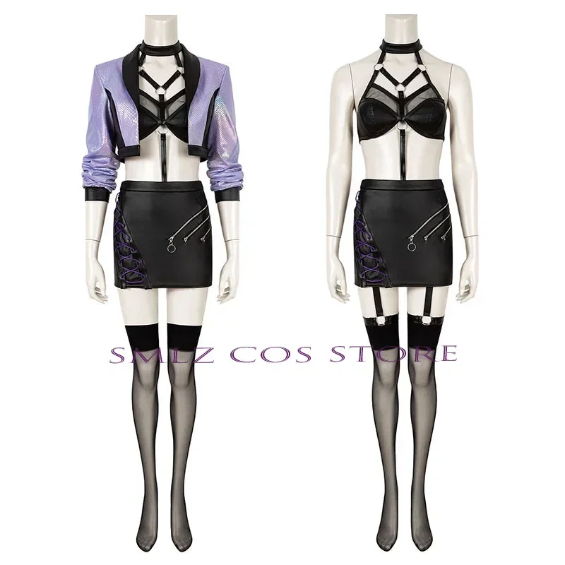 KDa Evelynn cosplay costume game agony's maternity uniform dress wig Halloween party rode play sexy clothing for women