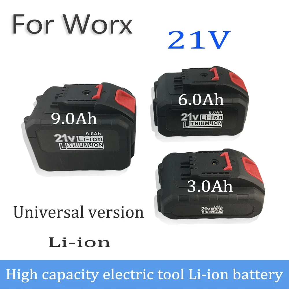 

For Worx 21V Lithium Battery Chainsaw Angle Grinder, Electric Wrench Tool, Specialized Air Cannon Machine Battery