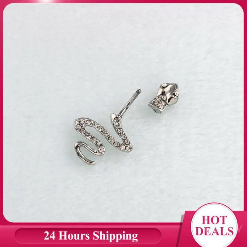 Stainless Steel Perfect For Belly Piercing Easy To Clean Comfortable Snake Belly Navel Ring With Inlay Hypoallergenic