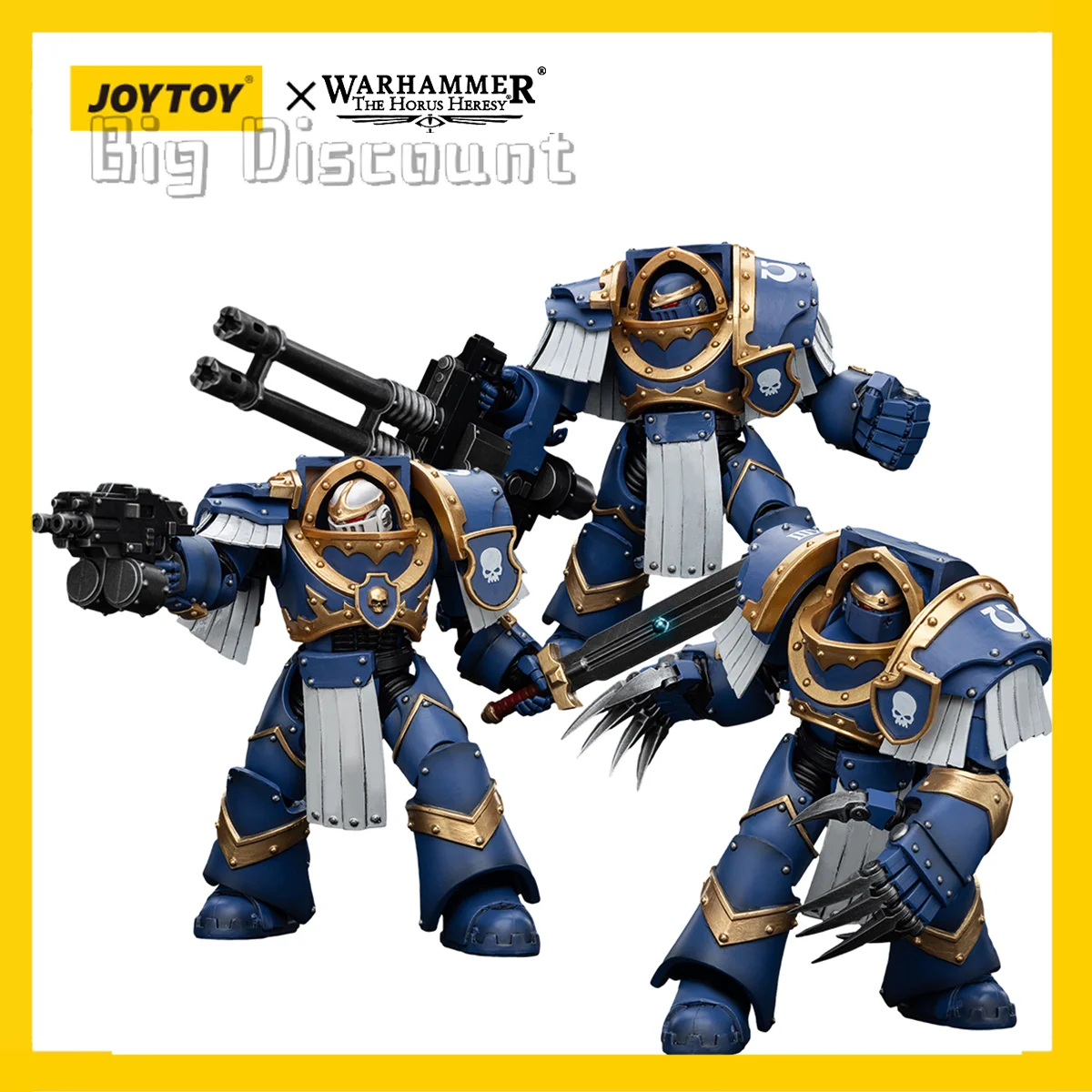 

[IN STOCK] JOYTOY 1/18 Warhammer The Horus Heresy Action Figure Ultramarines Cataphractii Terminator Squad3PCS Model