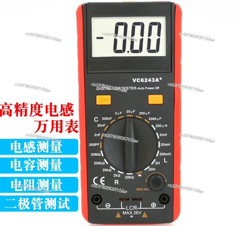 

LCR Tester Inductometer Vc6243a Inductance Capacitor Ohmmeter Detector Special Instrument