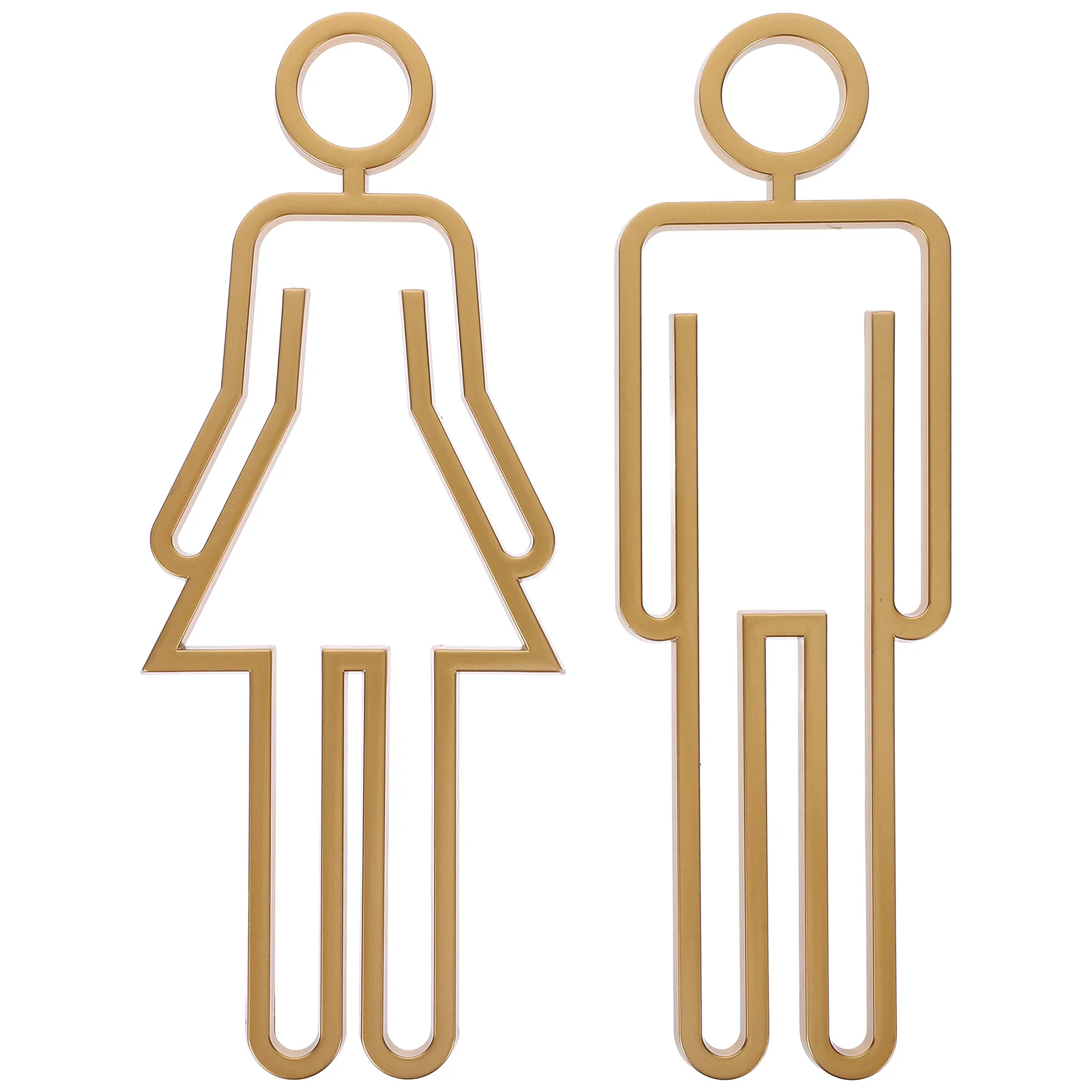 

1 Pair Toilet Sign Durable Abs Bathroom Accessories Set Easy Install Restroom Identification Plate For Men Women Door Signs